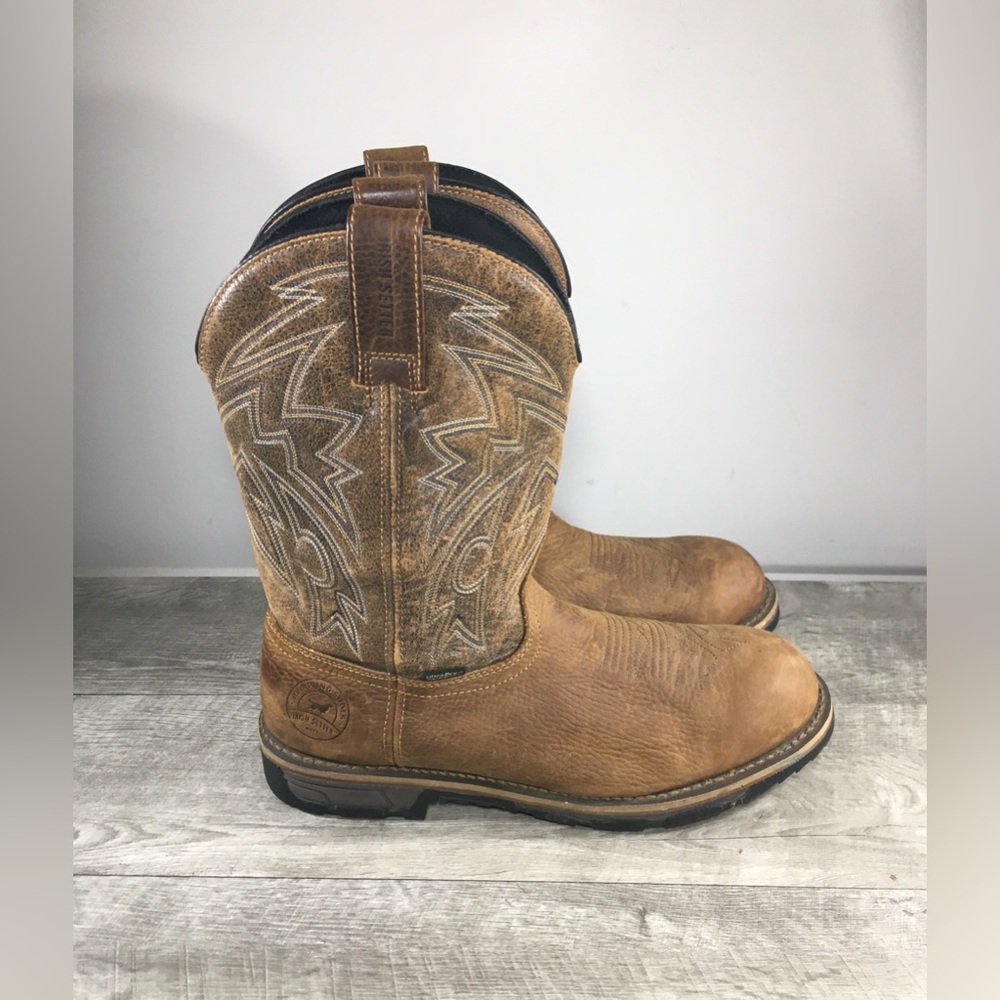 Irish Setter Men's Marshall 11-Inch Safety Toe Work Waterproof Boots Size 11 EE